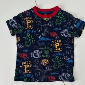 Polo by Ralph Lauren Kids Tee - Navy with Multicolor Graphics